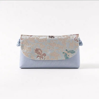 Sac bandoulière et pochette en brocart de soie « Intangible Heritage Song »