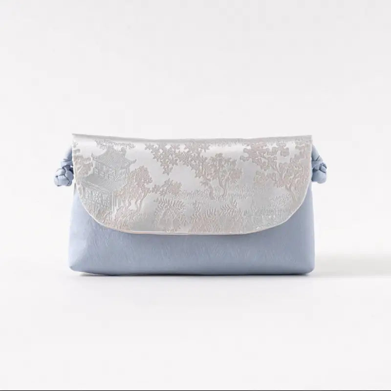 Sac bandoulière et pochette en brocart de soie « Intangible Heritage Song »