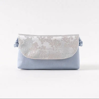 Sac bandoulière et pochette en brocart de soie « Intangible Heritage Song »