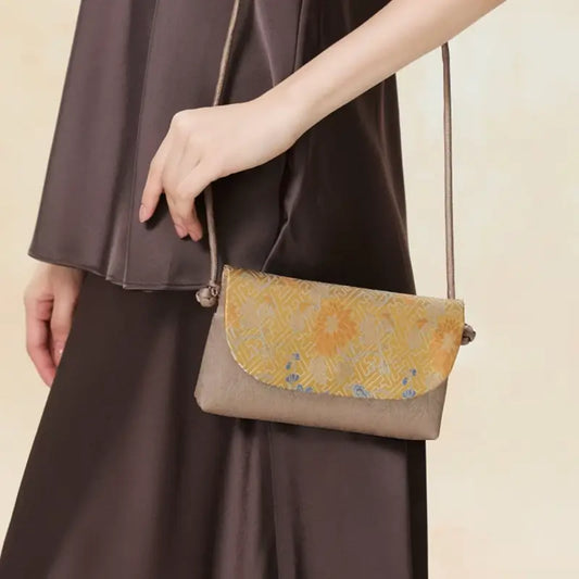 Intangible Heritage Song Brocade Silk Crossbody & Clutch Bag