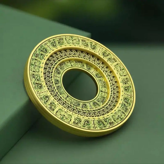 Aimant de réfrigérateur en métal multicouche Bi en jade de l'État de Lu - Collection du musée du Shandong