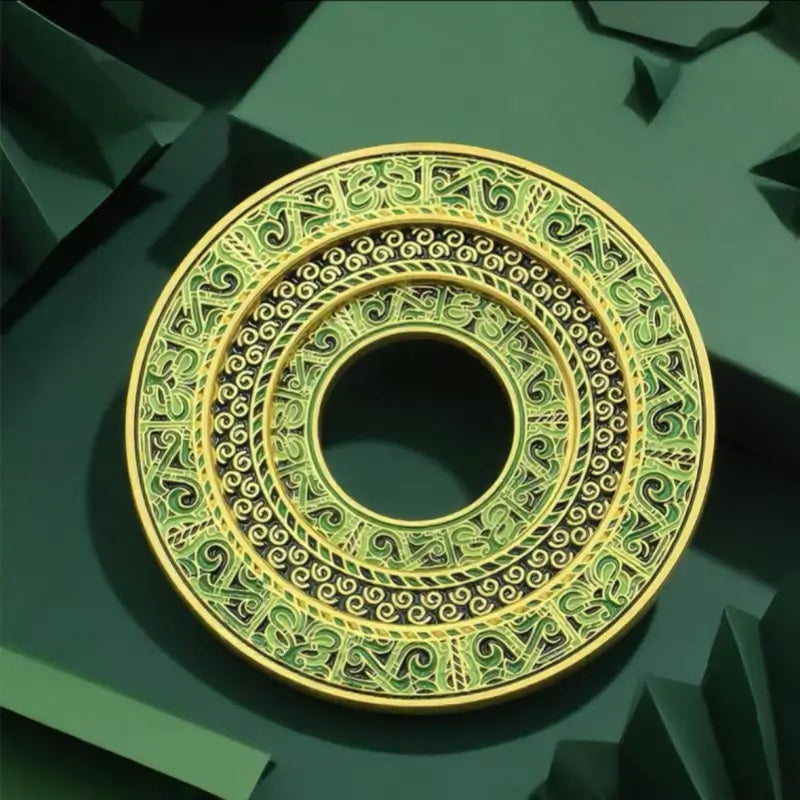 Lu State Large Jade Bi Multi-Layer Metal Fridge Magnet - Shandong Museum Collection