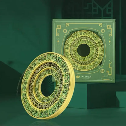 Lu State Large Jade Bi Multi-Layer Metal Fridge Magnet - Shandong Museum Collection