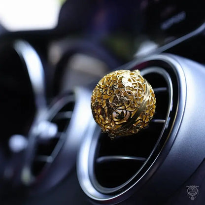 Grape & Bird Pattern Incense Sphere Car Aroma Diffuser | Souvenir du Musée d'histoire du Shaanxi