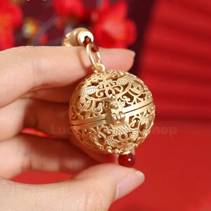 Limited Edition Spherical Mini Sachet Pendant - Gold & Silver-LuckyCharms.Shop