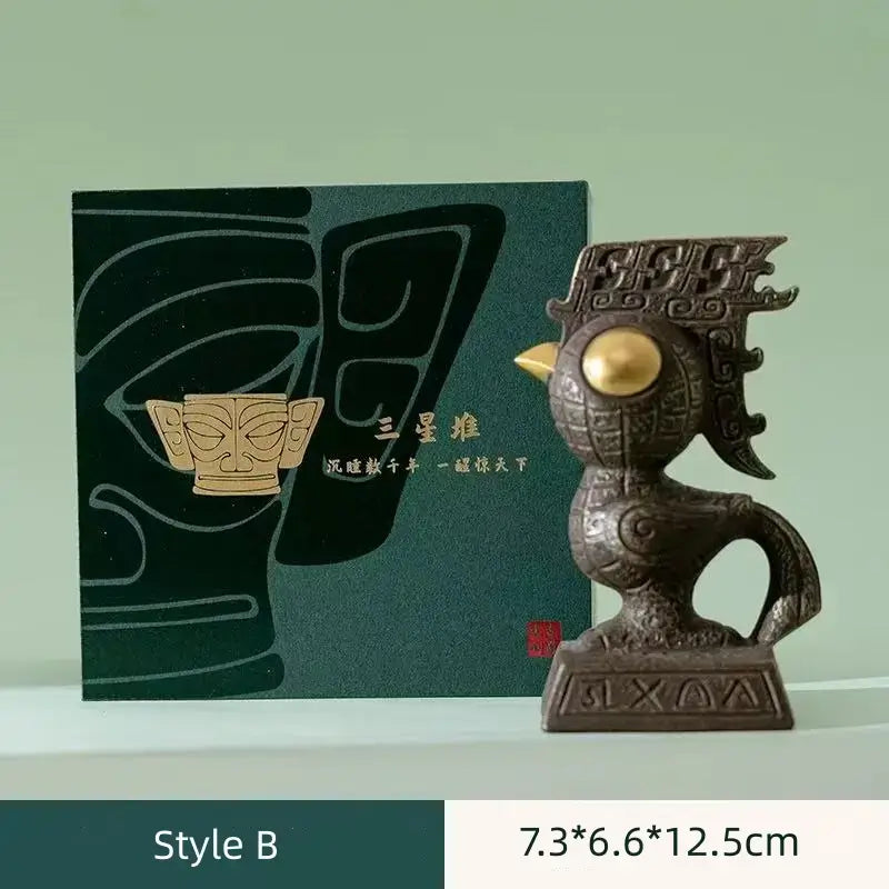 Bronze Sun Bird Figurine from The Sanxingdui Museum-LuckyCharms.Shop