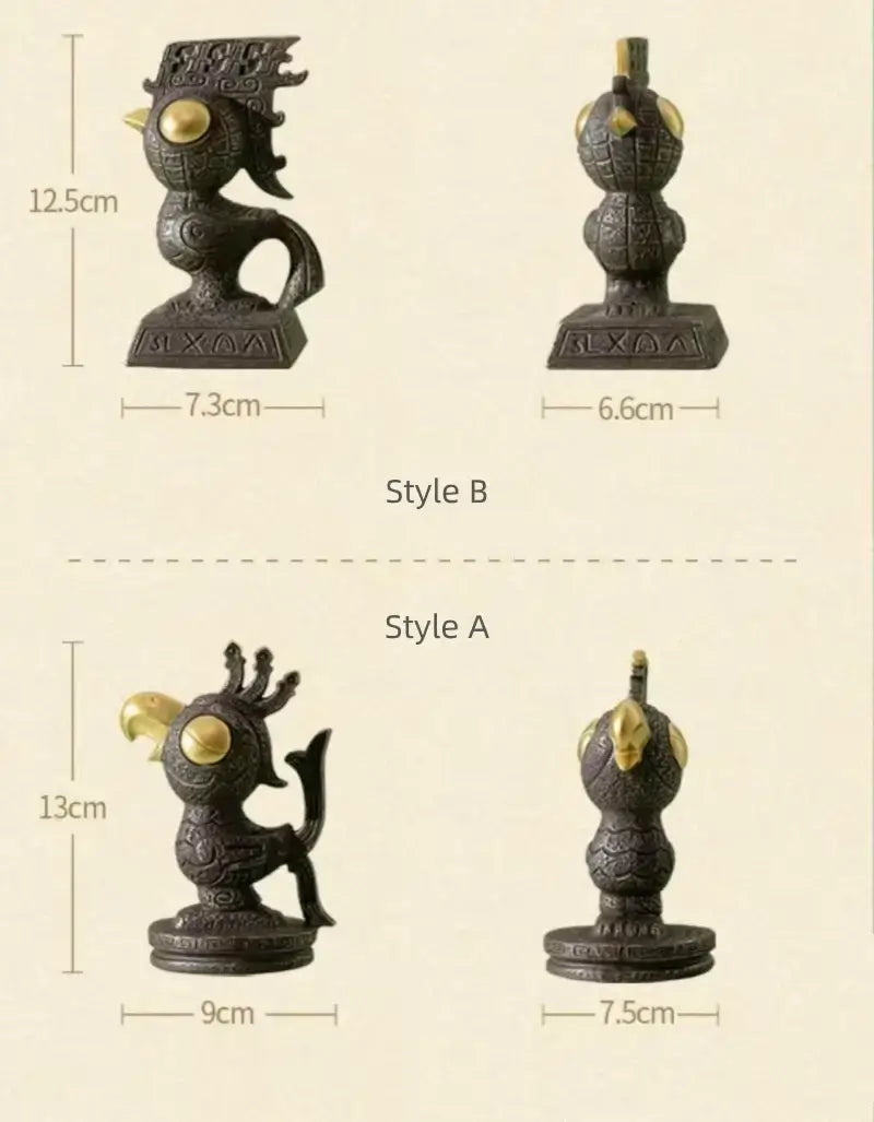 Bronze Sun Bird Figurine from The Sanxingdui Museum-LuckyCharms.Shop