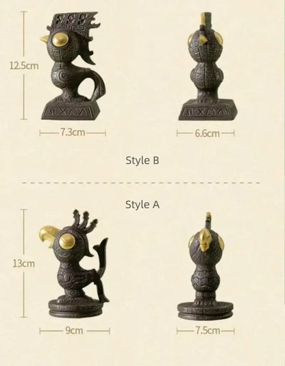 Bronze Sun Bird Figurine from The Sanxingdui Museum-LuckyCharms.Shop