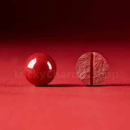 Natural Cinnabar Fortune-Turning Beads Pendant Love & Luck Necklace-LuckyCharms.Shop
