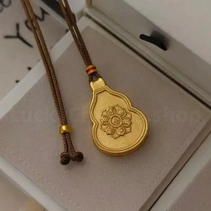 Openable Filigree Hollowed-out Gourd Pandent Necklace -LuckyCharms.Shop