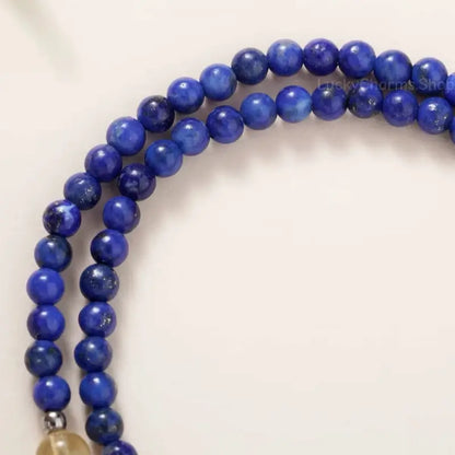 Lapis Lazuli & Agate Buddha Pendant Necklace - Potala Palace Blessed Multi-Gem Strand