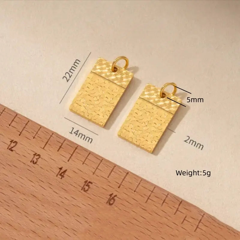 Pendentif Lu Lu Tong en or brillant fragmenté | Collier en cordon de cuir pour femme, 4 styles