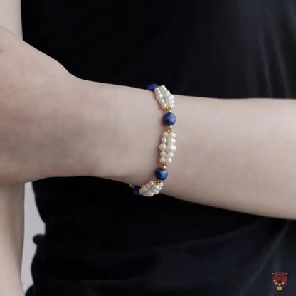 Natural Lapis Lazuli & Multi-Strand Twisted Freshwater Pearl Set