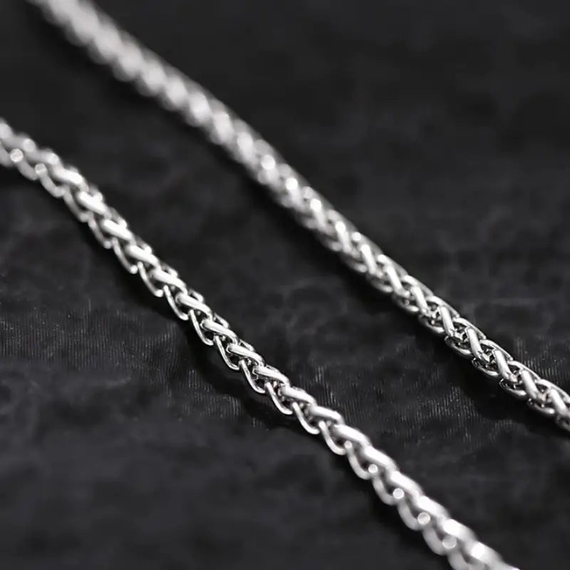 925 Sterling Silver Rotatable Pixiu Necklace | Dragon Bone Chain, Black Gold Wealth Charm for Men, Anti-Deformation