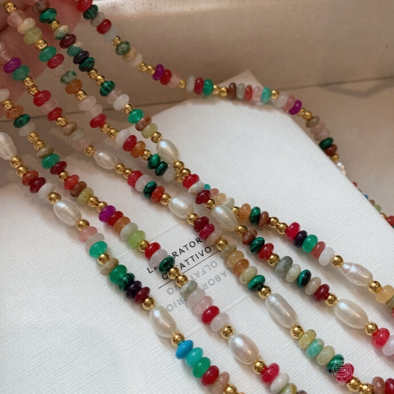 Natural Freshwater Pearl & Multi-Gemstone Necklace & Bracelet Set