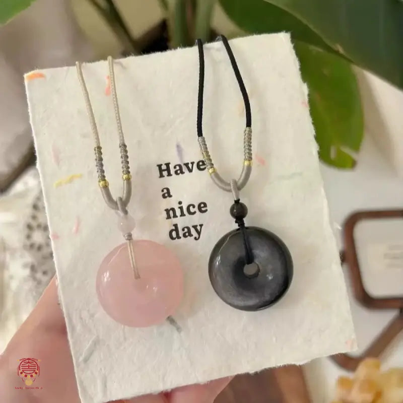 Couples Mount Putuo Blessed Crystal Peace Buckle Pendant - Shared Balance Talisman