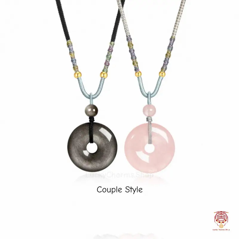 Couples Mount Putuo Blessed Crystal Peace Buckle Pendant - Shared Balance Talisman