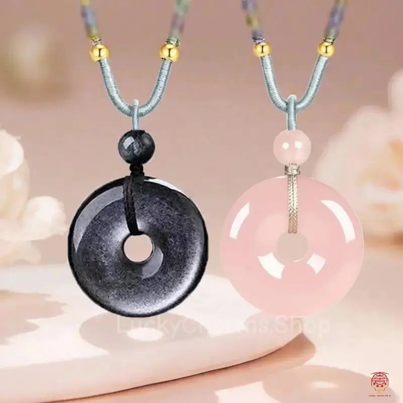 Couples Mount Putuo Blessed Crystal Peace Buckle Pendant - Shared Balance Talisman