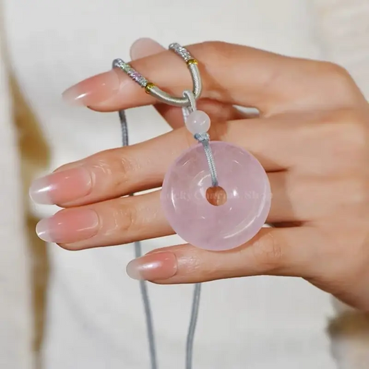Pendentif de couple mont Putuo en cristal de bénédiction, boucle de paix - Talisman d'équilibre partagé