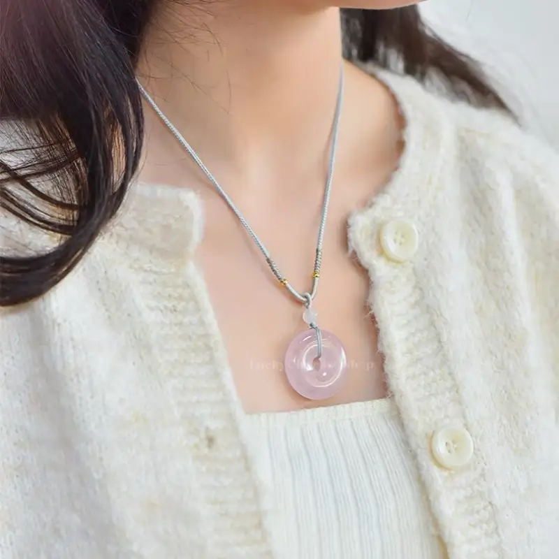 Couples Mount Putuo Blessed Crystal Peace Buckle Pendant - Shared Balance Talisman