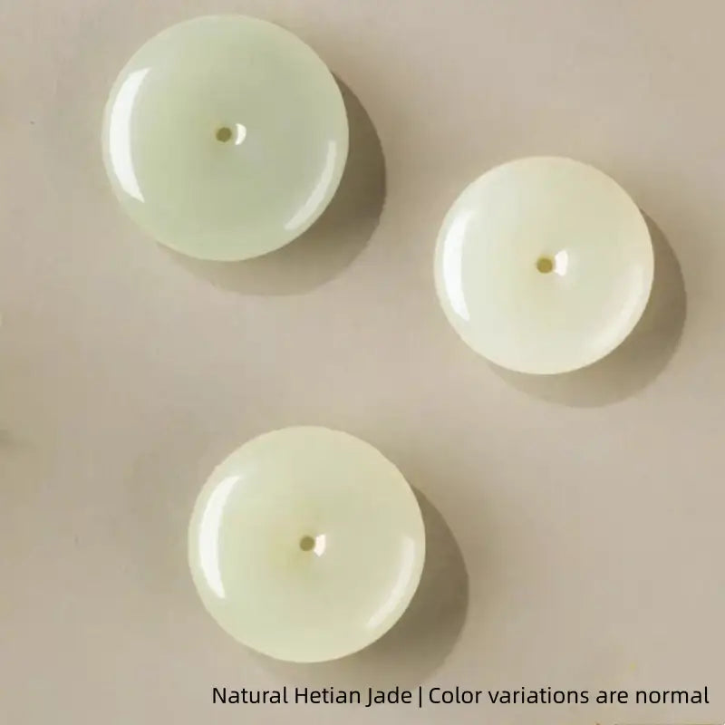 Collier pendentif boucle de paix en jade Hetian naturel | Perle d'agate rouge, amulette chaleureuse de style chinois