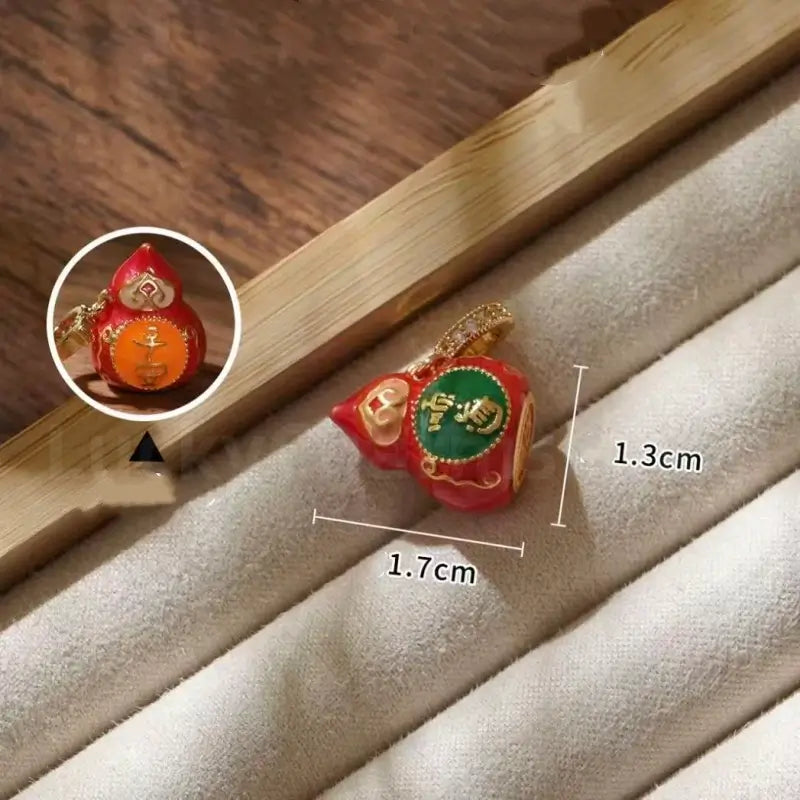 Chinese Style Enamel Gourd Universal Buckle Pendant for Luck Wealth Success-LuckyCharms.Shop