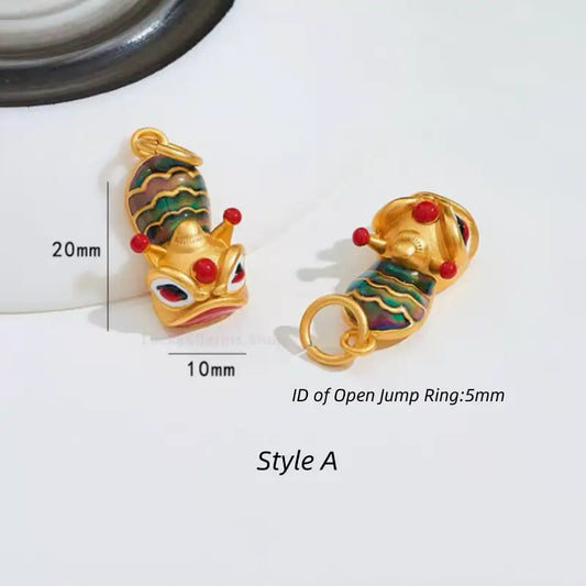 マットゴールドエナメル竹ジョイントカーブチューブペンダント | DIYジュエリーアクセサリー、合金ベースゴールドメッキ、肌に優しく色落ちしない