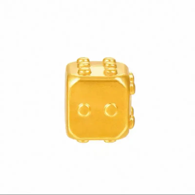 純金5Dハードゴールド ルルトンビーズ | 7つの幸運のスタイル、マットゴールドレリーフ、DIYジュエリーアクセサリー、0.8-0.11g