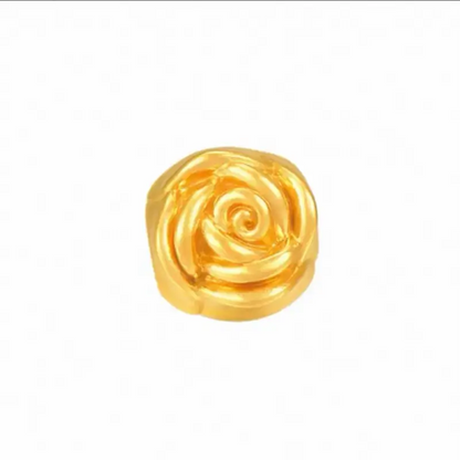 純金5Dハードゴールド ルルトンビーズ | 7つの幸運のスタイル、マットゴールドレリーフ、DIYジュエリーアクセサリー、0.8-0.11g