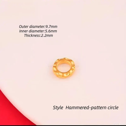 Chinese Style Gold-Plated Auspicious Pattern Peace Buckle | Bracelet DIY Accessory-LuckyCharms.Shop