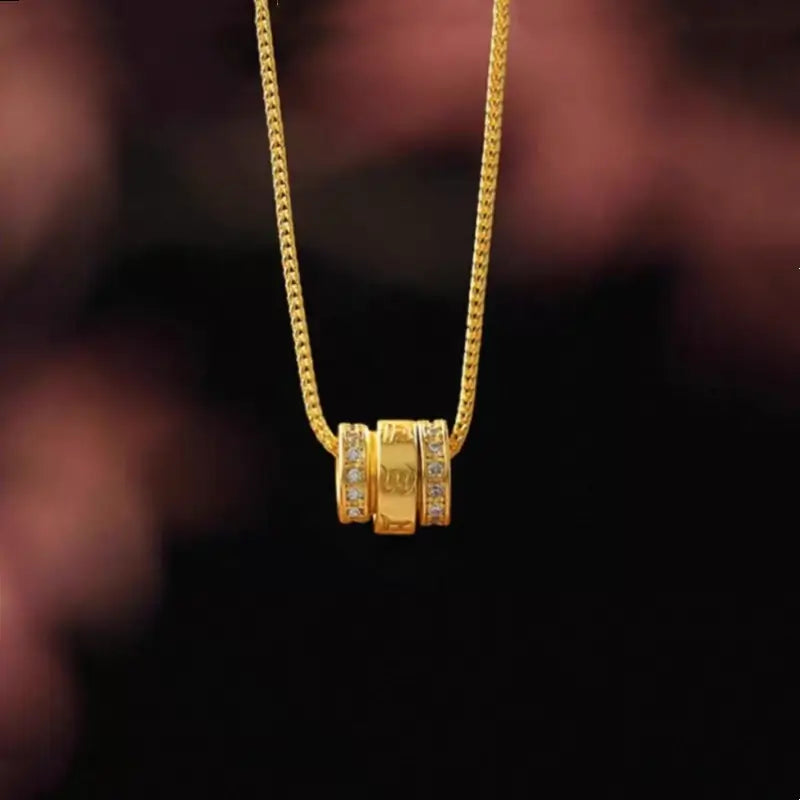 18Kゴールドメッキ 六音節マントラエナメル ルルトンビーズ | ブレスレット/ネックレス用DIYチャーム、真鍮ベース