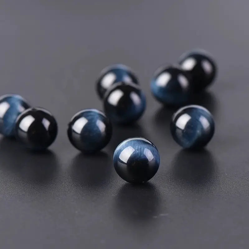 Natural Blue Tiger Eye Round Beads (Fortune-turning Beads) |  DIY Jewelry Accessory-LuckyCharms.Shop