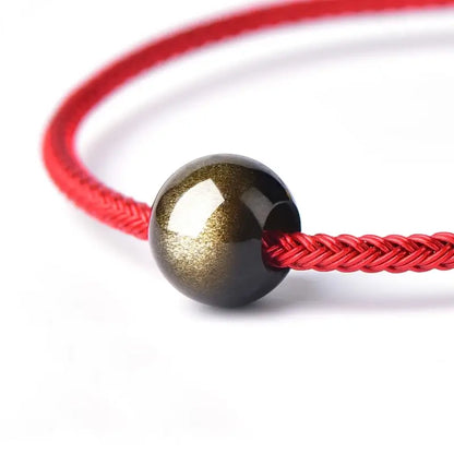 Natural Gold Obsidian Round Beads (Fortune-turning Beads) | DIY Jewelry Accessory-LuckyCharms.Shop