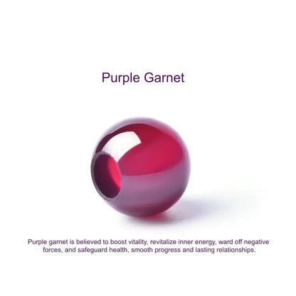 Rhodolite Garnet Fortune-Turning Beads, Boost Vitality | DIY Jewelry Accessory-LuckyCharms.Shop