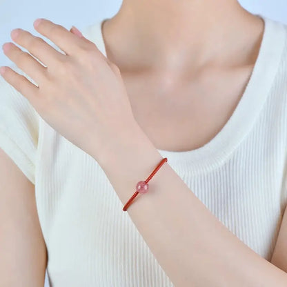 Strawberry Quartz Lucky Beads (Fortune-Turning) | DIY Jewelry Accessory-LuckyCharms.Shop