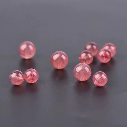 Strawberry Quartz Lucky Beads (Fortune-Turning) | DIY Jewelry Accessory-LuckyCharms.Shop