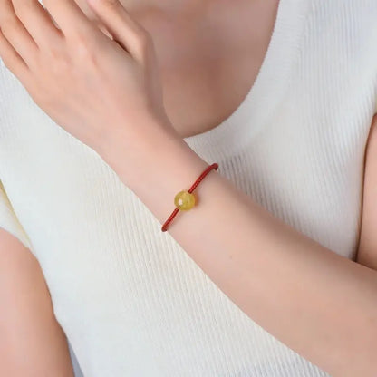 Natural Yellow Citrine Single Round Beads (Fortune-turning Beads) | DIY Jewelry Accessory-LuckyCharms.Shop