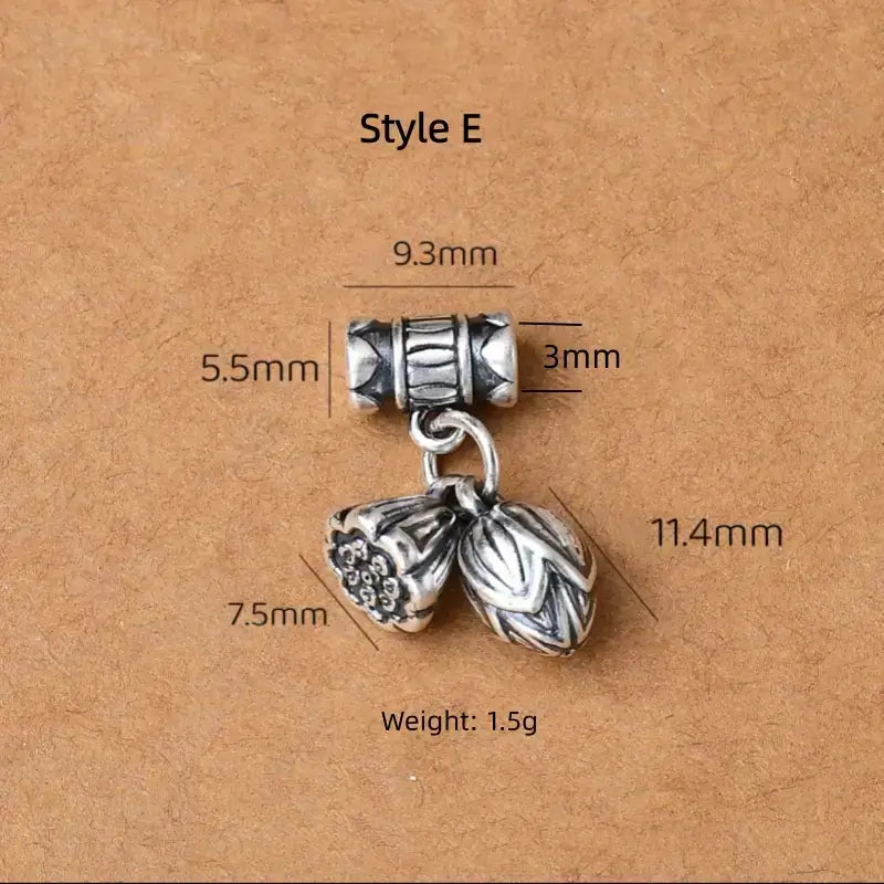 999 Fine Silver DIY Barrel Bead | Lu Lu Tong (Smooth Path Charm), Vintage Matte Finish, Large Hole for Bracelet Beading