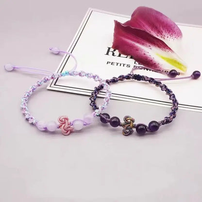 Mount Wutai Blessed Amethyst Wenchang Knot Academic & Couples Bracelet