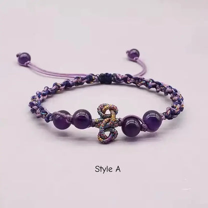 Mount Wutai Blessed Amethyst Wenchang Knot Academic & Couples Bracelet