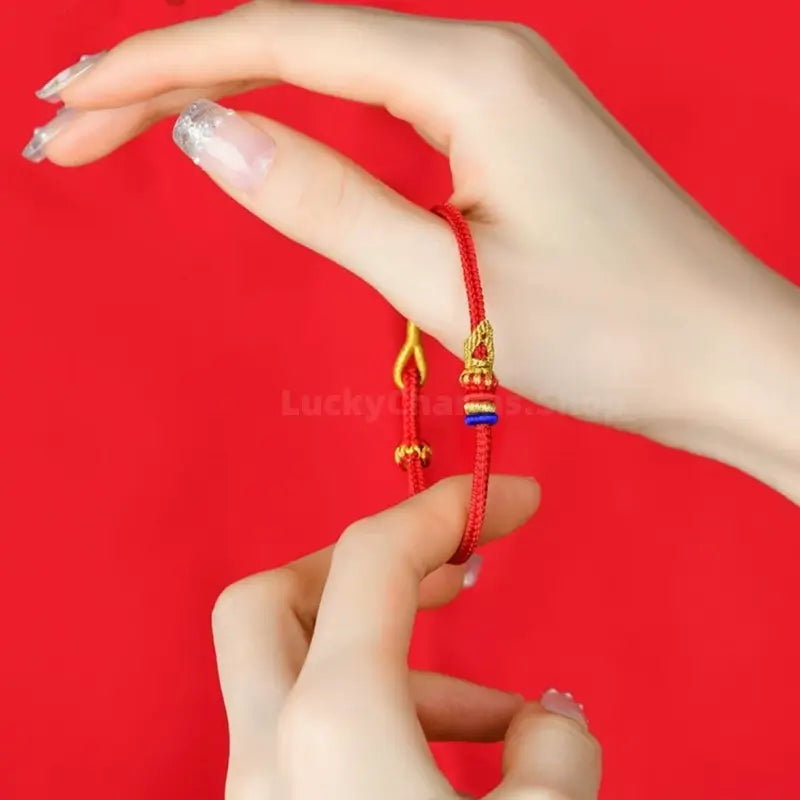 Mount Putuo Blessed Lucky Two-Tone Buddhist Knot Braided Bracelet DIY-Friendly-LuckyCharms.Shop