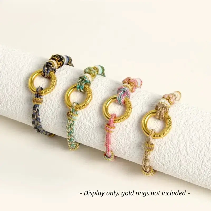 DIY Braided Bracelet (Series 1) | Gradient Color Adjustable Cord for Plain Ring Charms-LuckyCharms.hop