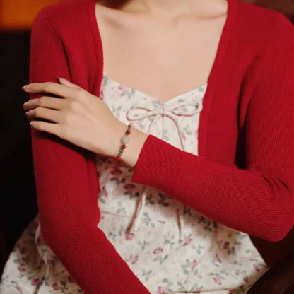 Mount Putuo Blessed Chinese Zodiac Hetian Jade & Cinnabar Fortune-Turning Bead Braided Bracelet-LuckyCharms.Shop