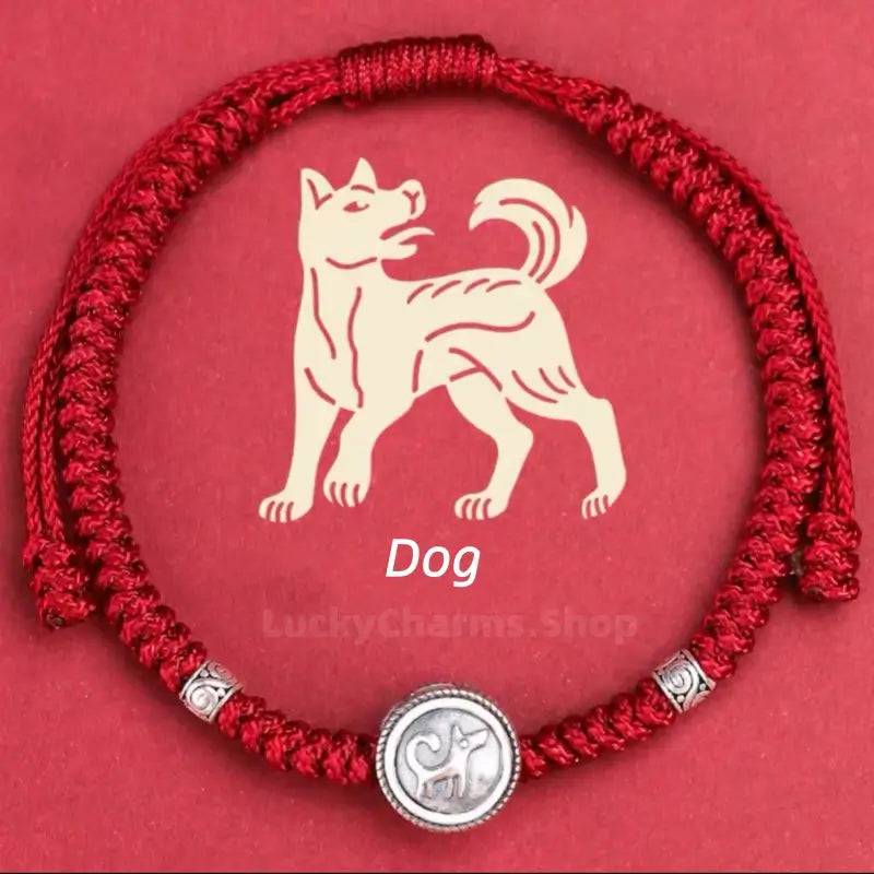 925 Silver Chinese Zodiac Double-Sided Fortune-Turning Bead Braided Hand Rope | Adjustable, Minimalist Chinese Style, Two Colors Optional-LuckyCharms.Shop