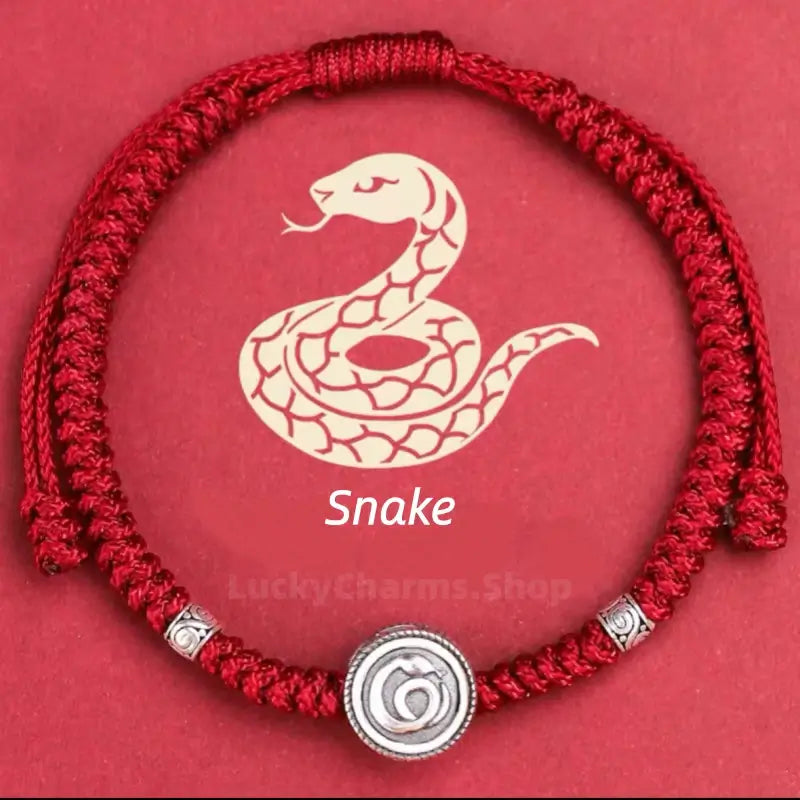 925 Silver Chinese Zodiac Double-Sided Fortune-Turning Bead Braided Hand Rope | Adjustable, Minimalist Chinese Style, Two Colors Optional-LuckyCharms.Shop