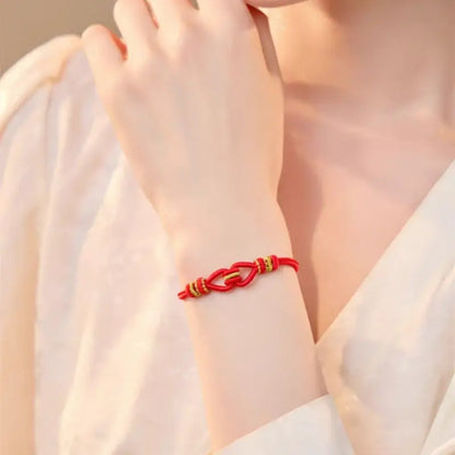 Mount Putuo Blessed Concentric Knot Couple Bracelet | Cotton Braided Adjustable DIY Lover Jewelry-LuckyCharms.Shop