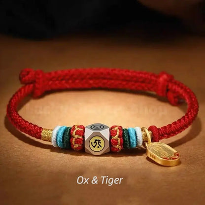 Chinese Zodiac Guardian Buddhas Seed Syllables Handmade Blessing Rope Bracelet-LuckyCharms.Shop