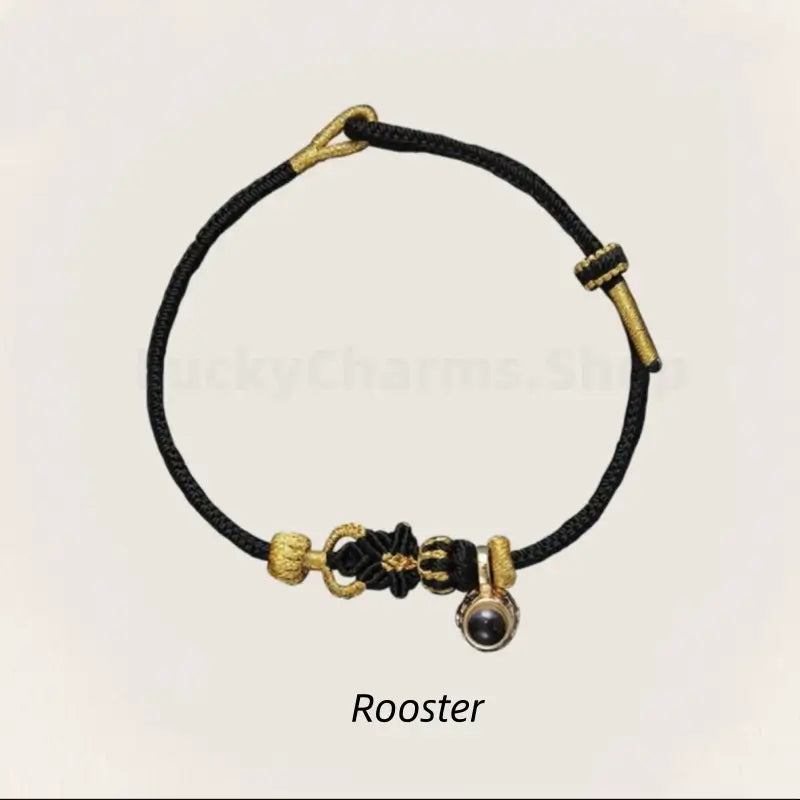 Mount Putuo Blessing Chinese Zodiac Guardian Projection Stone Lucky Braided Bracelet-LuckyCharms.Shop