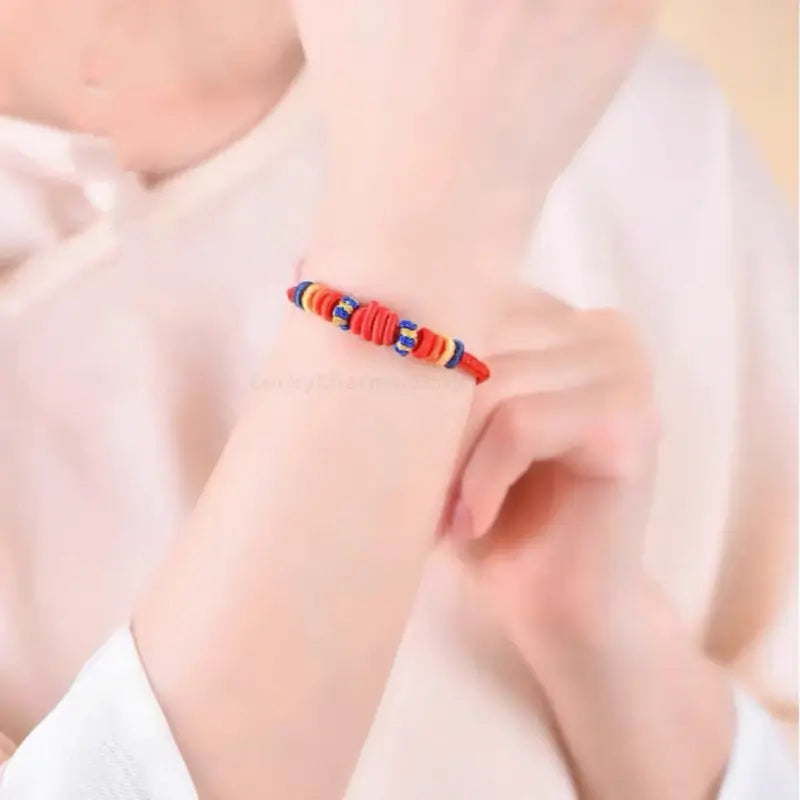 Wutai Mountain Blessed Three-Knot Chinese Zodiac Guardian Bracelet | Adjustable Red String Luck Bracelet for Zodiac Natives-LuckyCharms.Shop