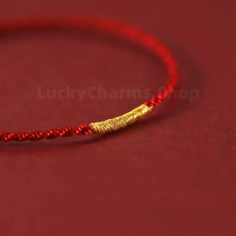 Golden Threads Ultra-thin Braided Hand Rope Blessing Bracelet for Love Luck Wisdom-LuckyCharms.Shop